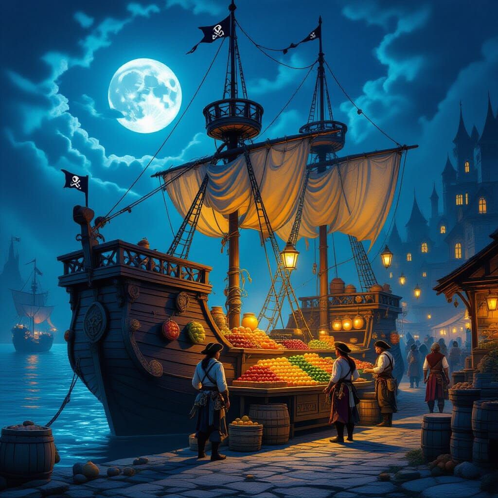 Pirate Fruit Stand at Restless Port City