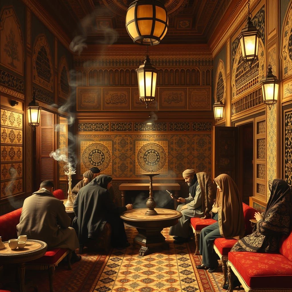 Marrakesh Coffee House in Traditional Arab Style