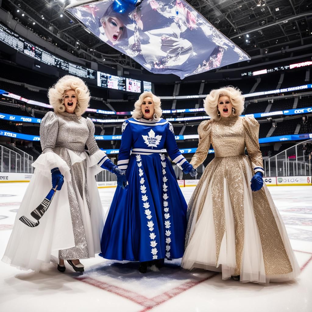 Drag Queens Play Hockey in Pompöös Couture