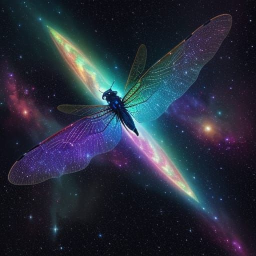 Majestic Cosmic Dragon Soars Through Nebula