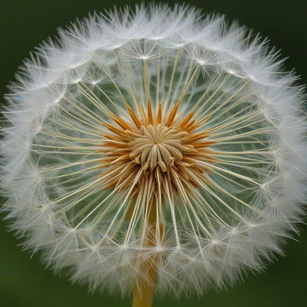 Vibrant Dandelion Seeds in Macro Photography