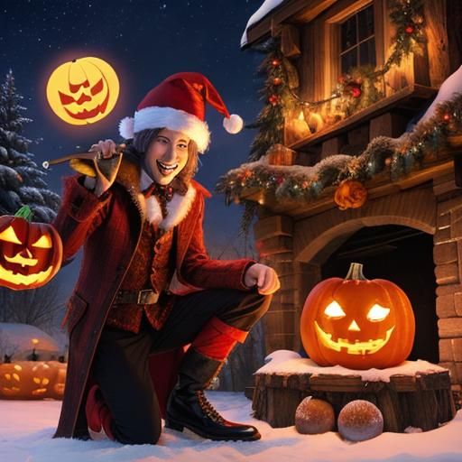 Crimson Jack O'Lantern Spirit of Christmas