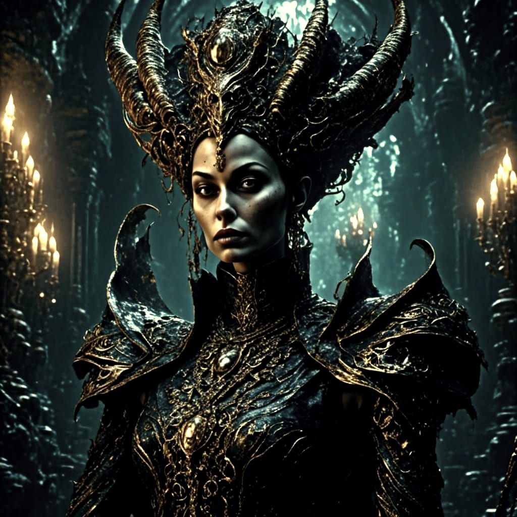 Vampire Queen in Exotic Dress