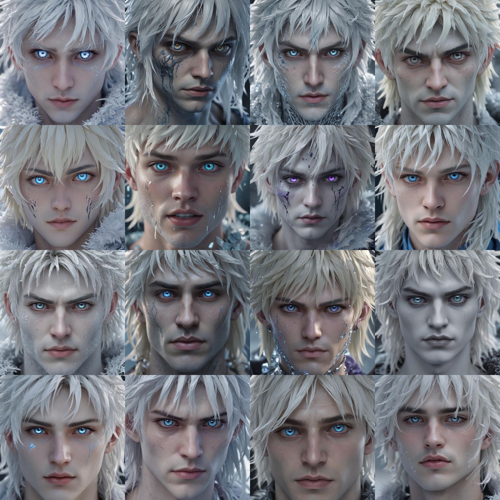 Icy Demon Portrait in 3D Anime Art Style