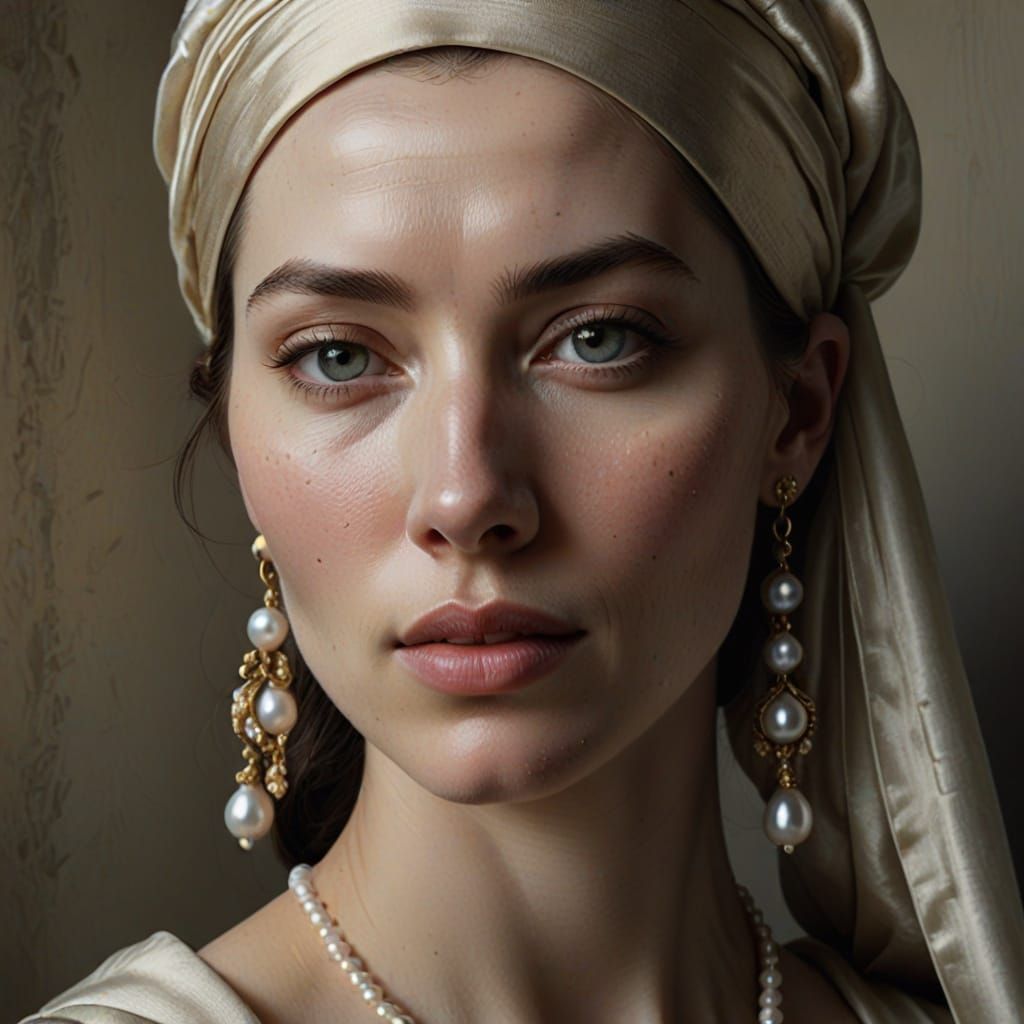 Elegant Woman in Soft Focus, Hyperrealistic Portrait