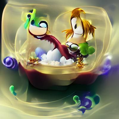 Rayman and Globox Digital Art