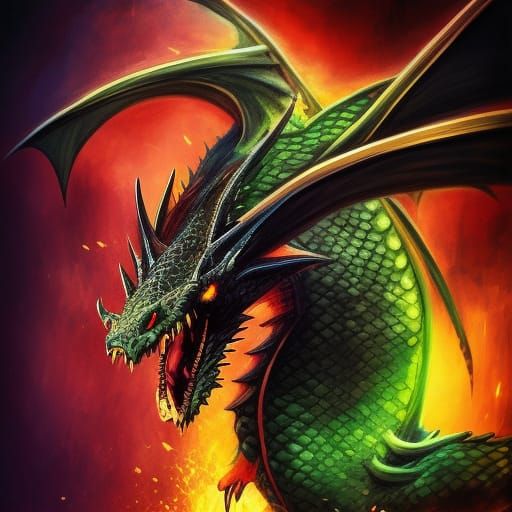 Hyperrealistic Dragon Concept Art with Vivid Colors