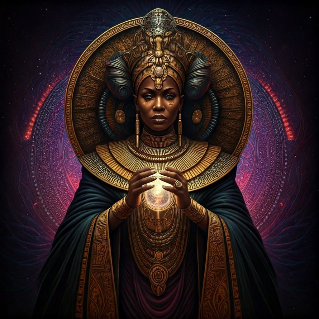 Obeah High Priestess in Astral Cosmic Art