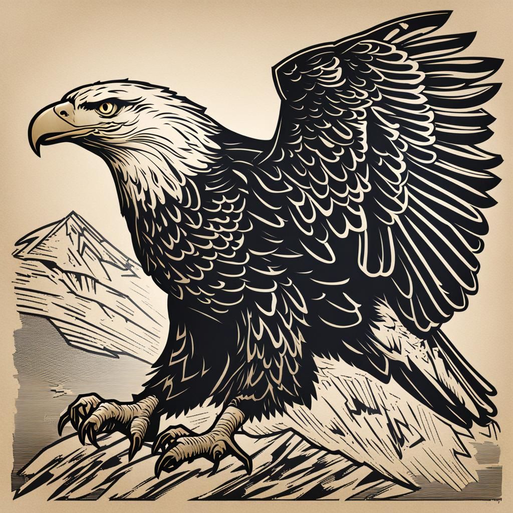 American Bald Eagle in Flight