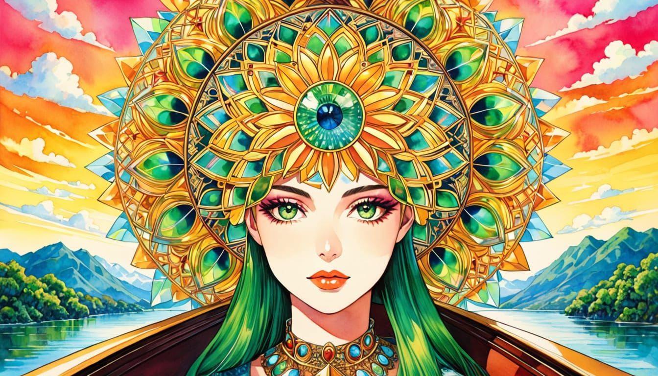 Psychedelic Kaleidoscope: Ethereal Abstract Dreamscape