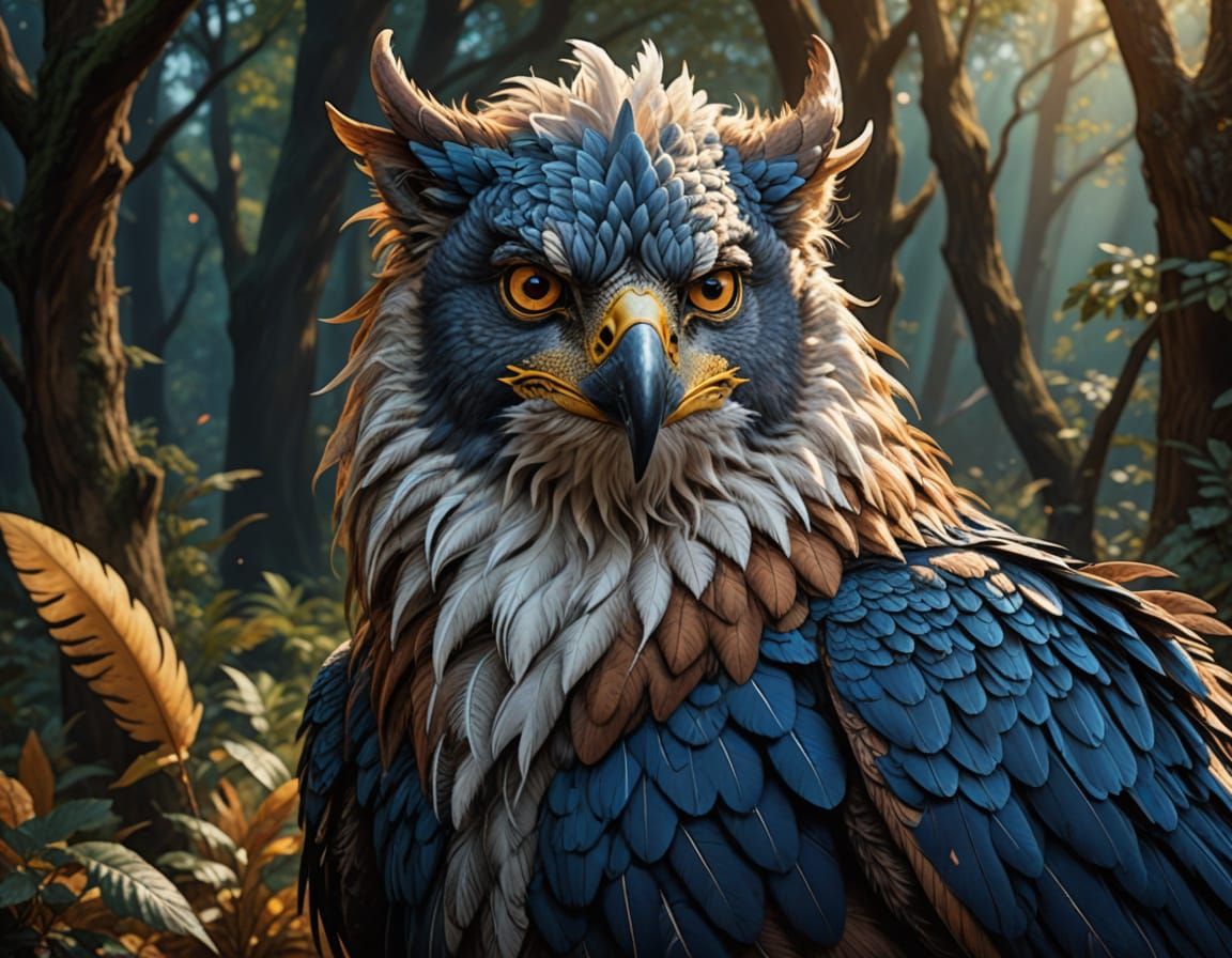 Regal Griffin Beast in Hyperrealistic Concept Art