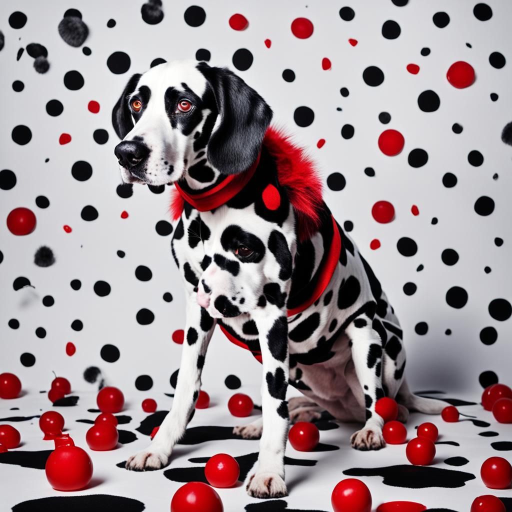 Dalmatian as Cruella de Vil in Furry Style