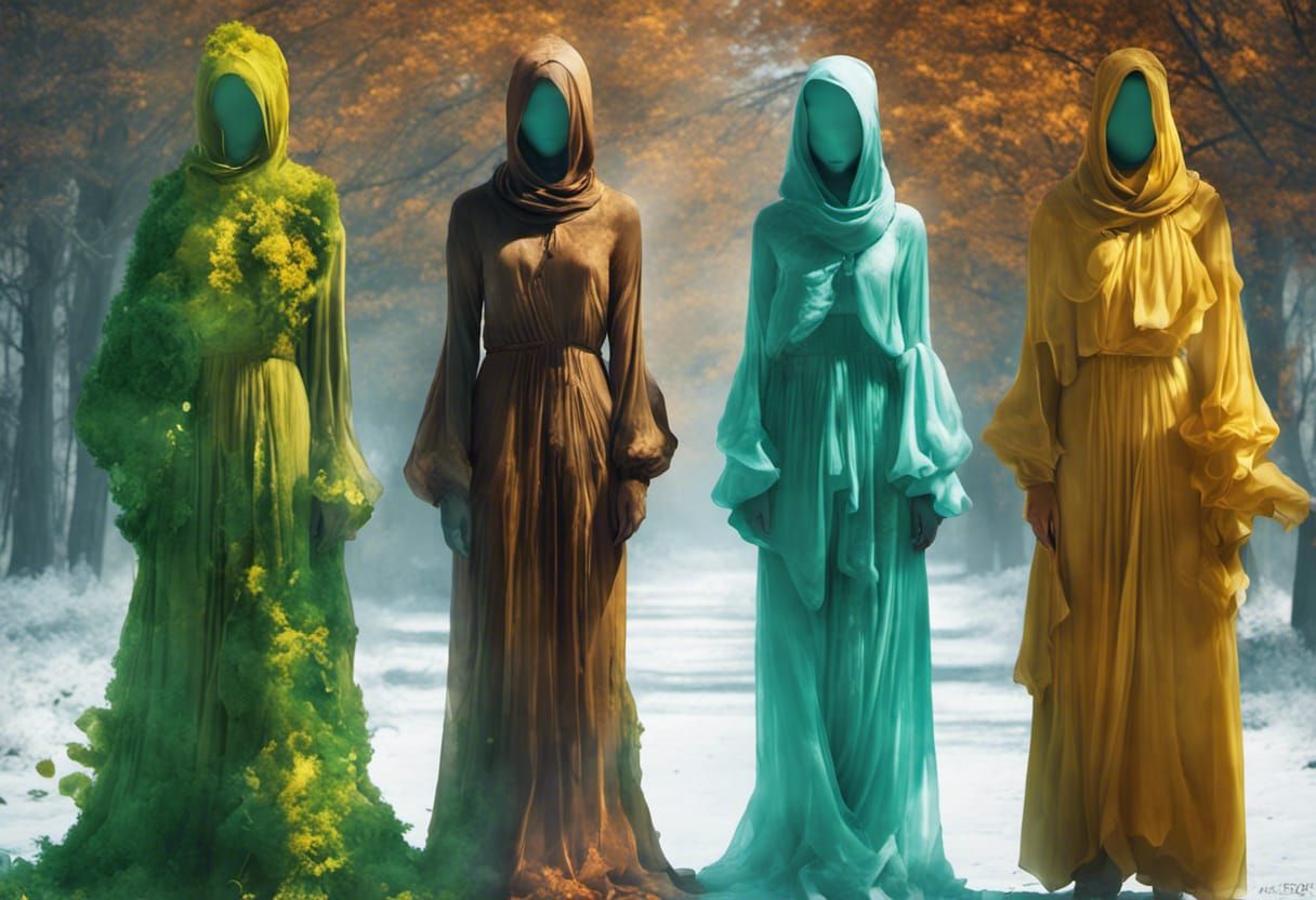 Four Seasons Figures Join Hands