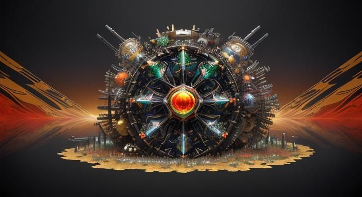 Mechanical Oyster: Steampunk Cubist Oil Painting