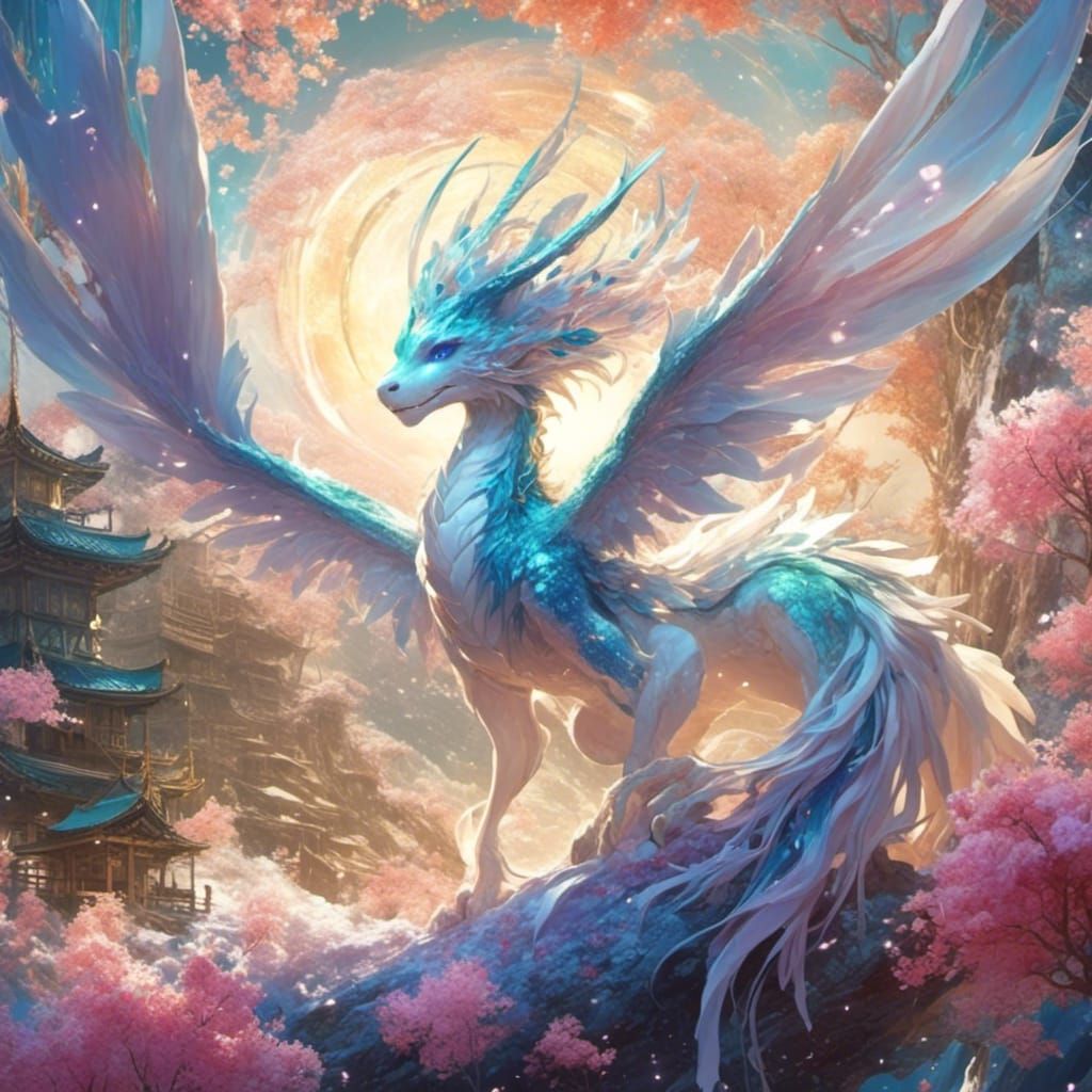 Anime-Style Fairy Dragon Illustration