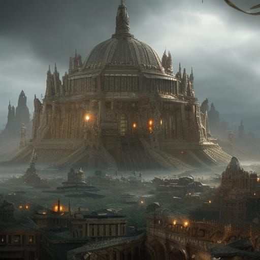 Intricate Digital Matte Painting of Eyes