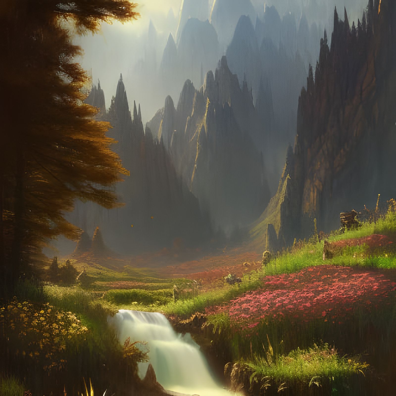 Fantasy Valley in Art Deco Style