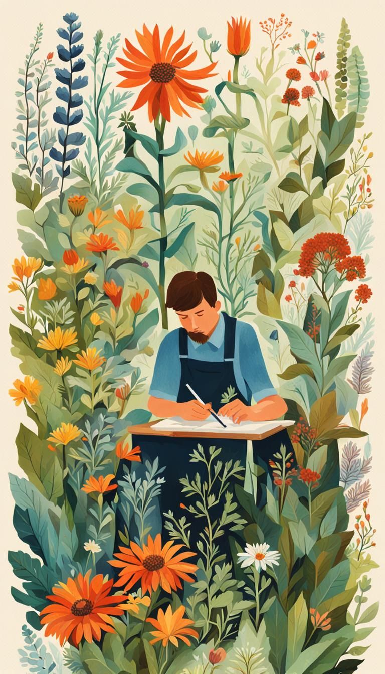 Botanist Creates Herbarium in Gouache Style