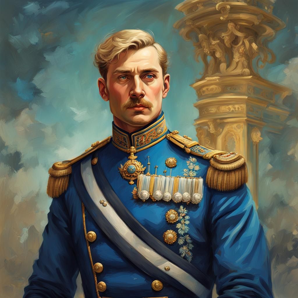 Young Ukrainian Gentleman in Tsarist Uniform