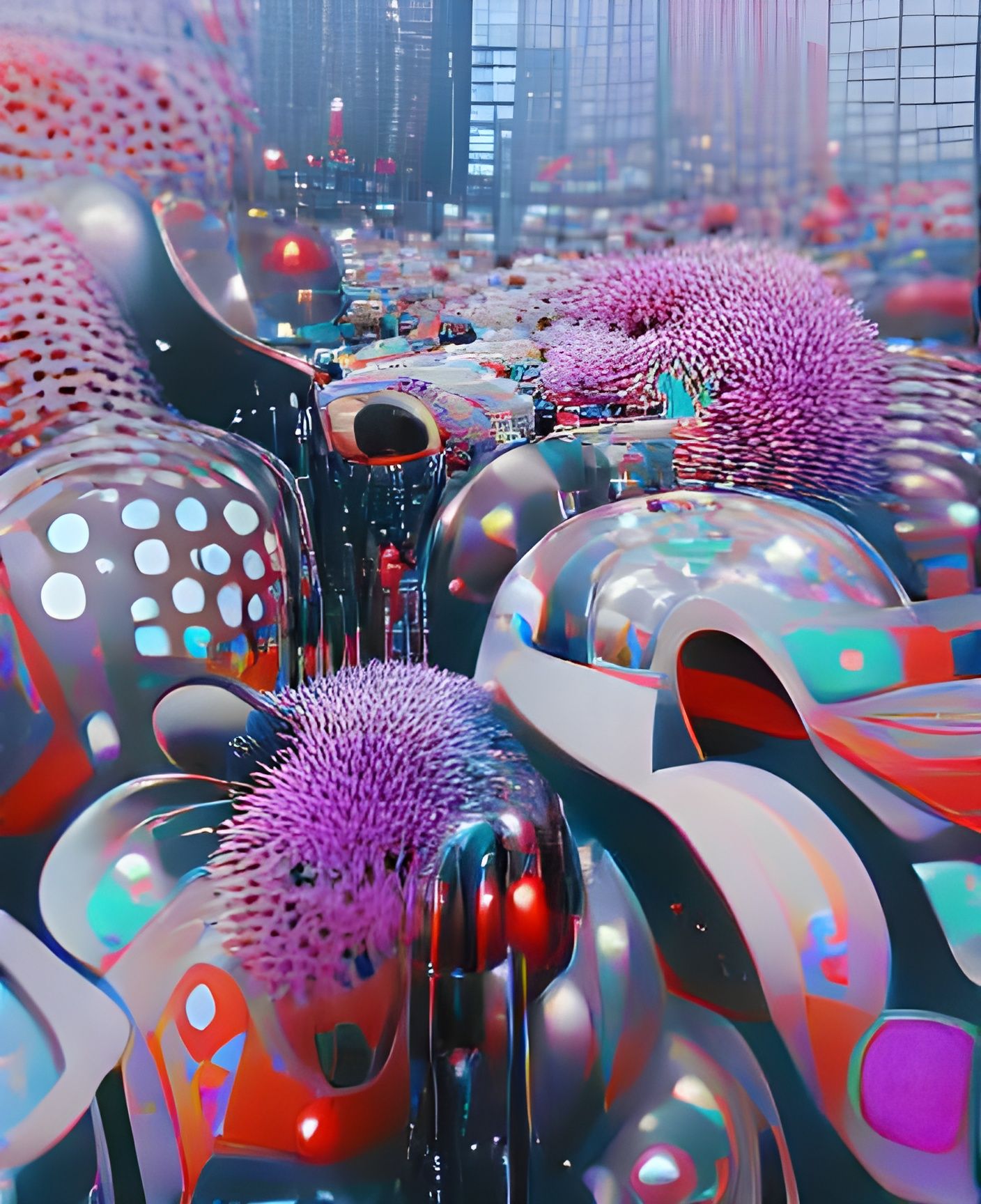 Abstract Infinity Mirror Art in 3D