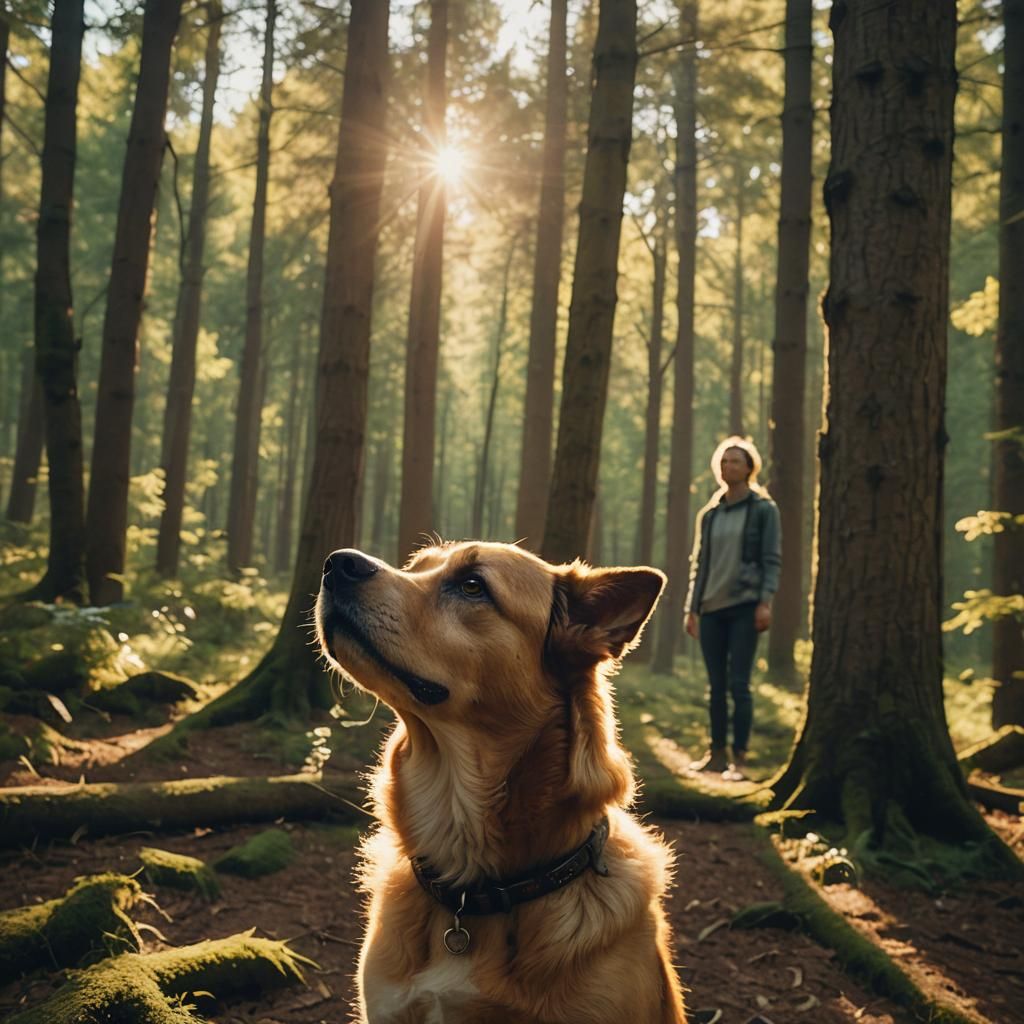 Dog's Affectionate Gaze Reflects Owner's Love