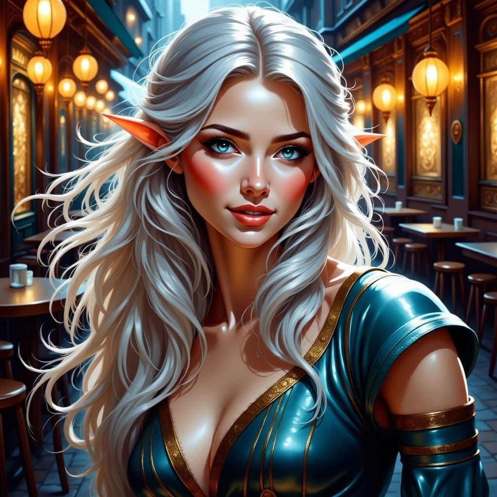Fantasy Elf Portrait in Photorealistic Style