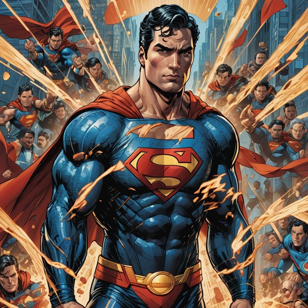 Superman in Comic Book Style