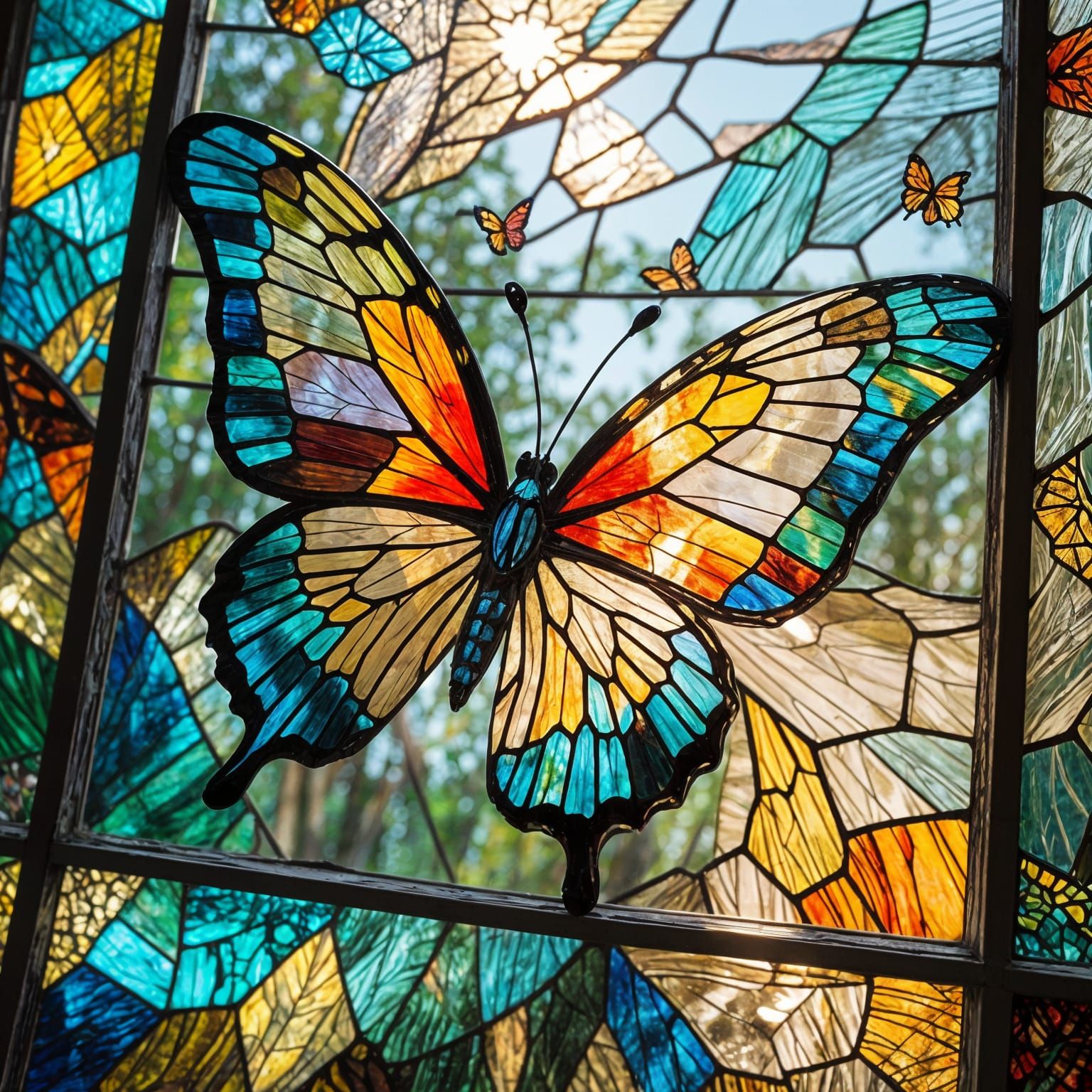 Stained Glass Butterfly Art