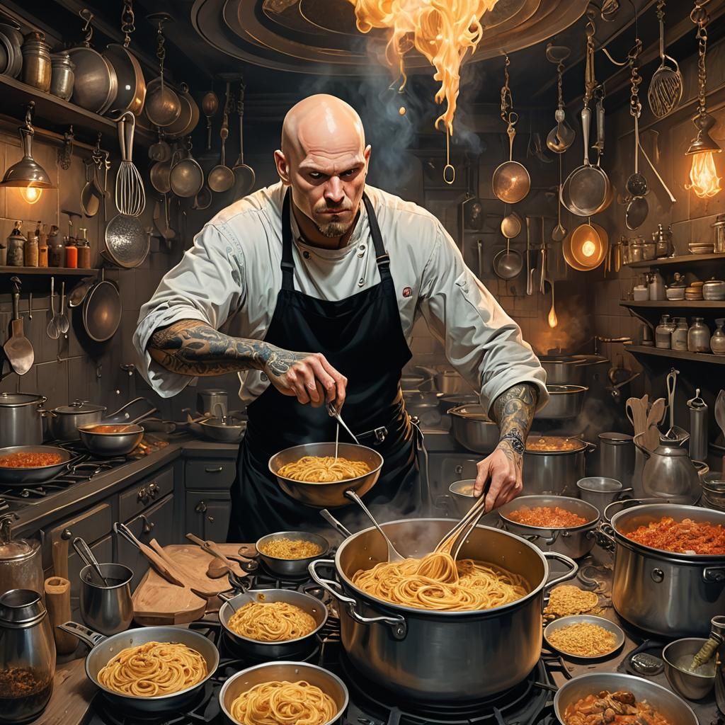 Dark Fantasy Metal Singer Cooks Pasta