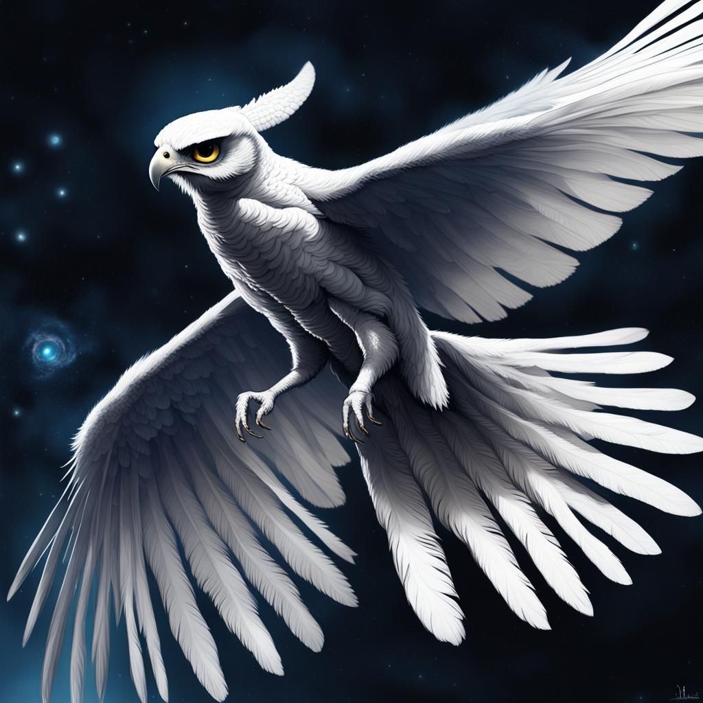 Bioluminescent Alien Moth Creature in Dark Exoplanet