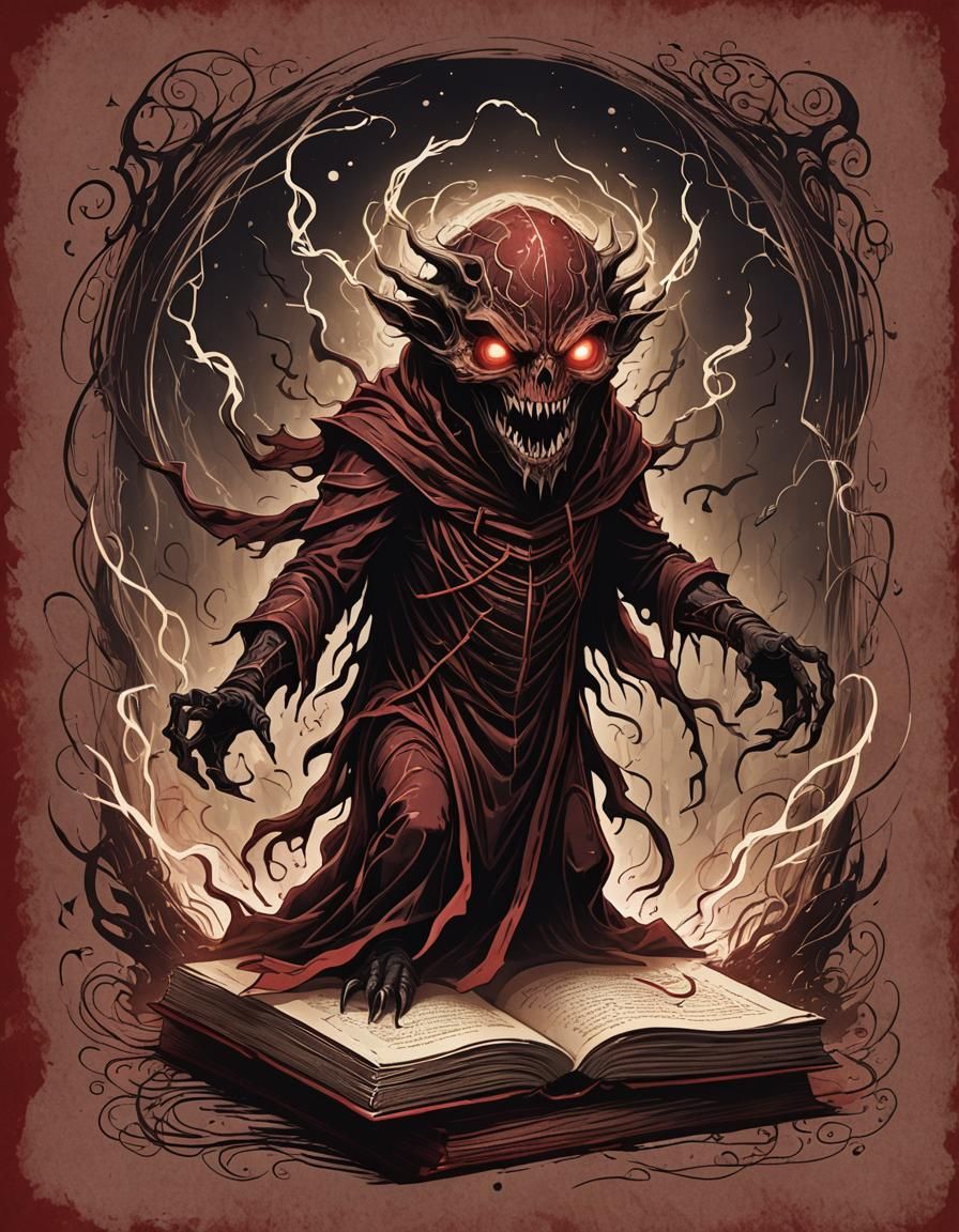 Haunting Creature Emerges from Ancient Tome