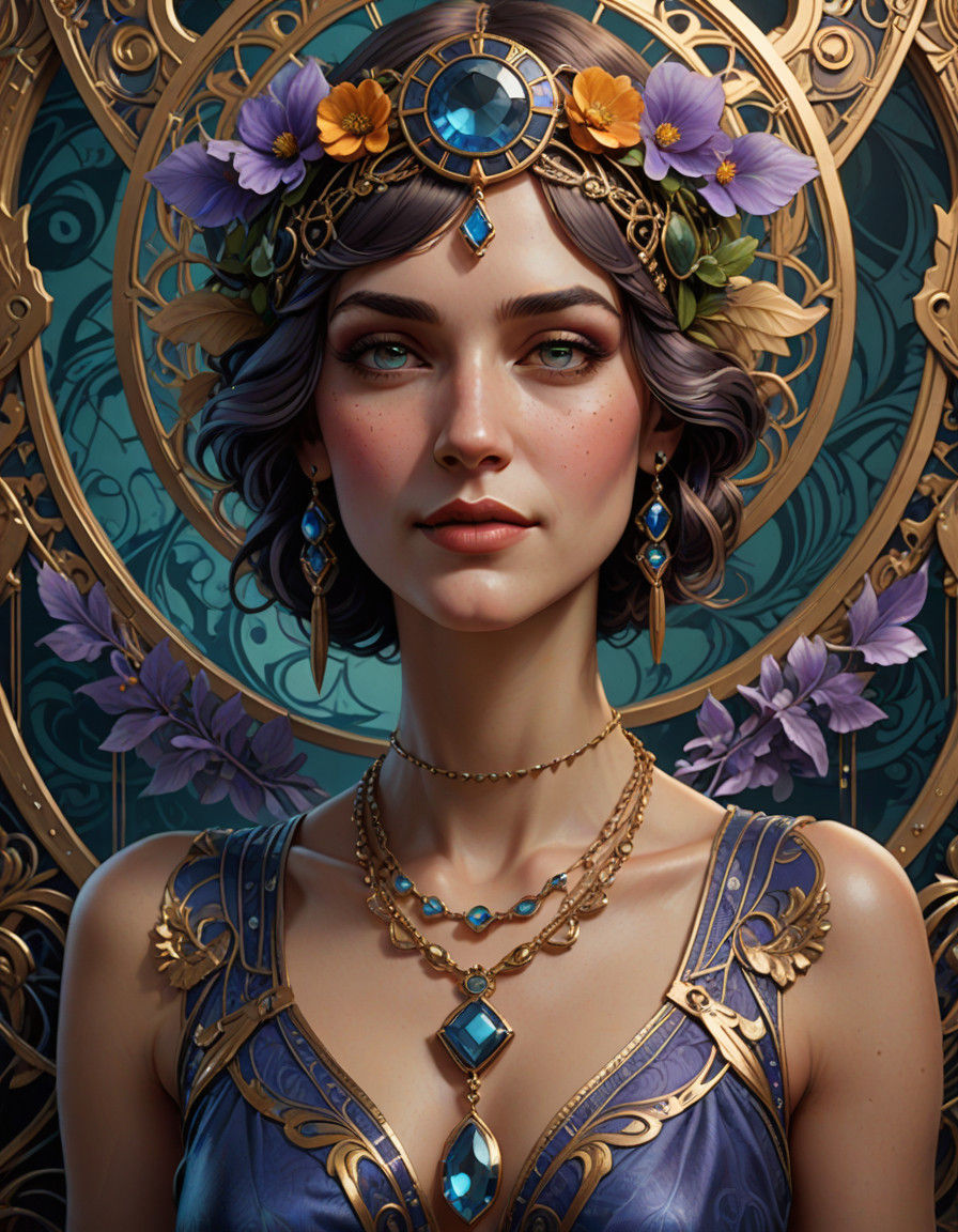 Pretty lady in purple