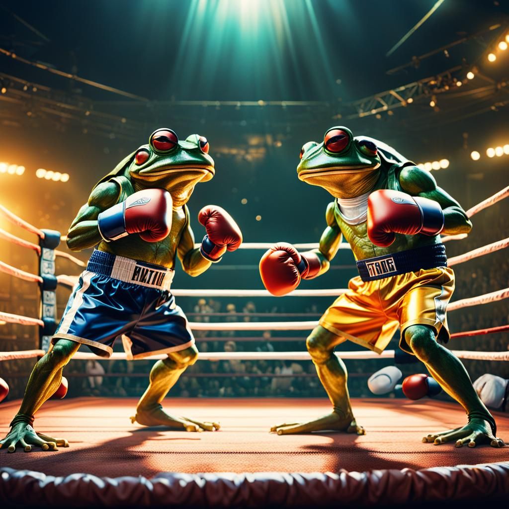 Frogs Boxing in a Ring: Digital Matte Painting