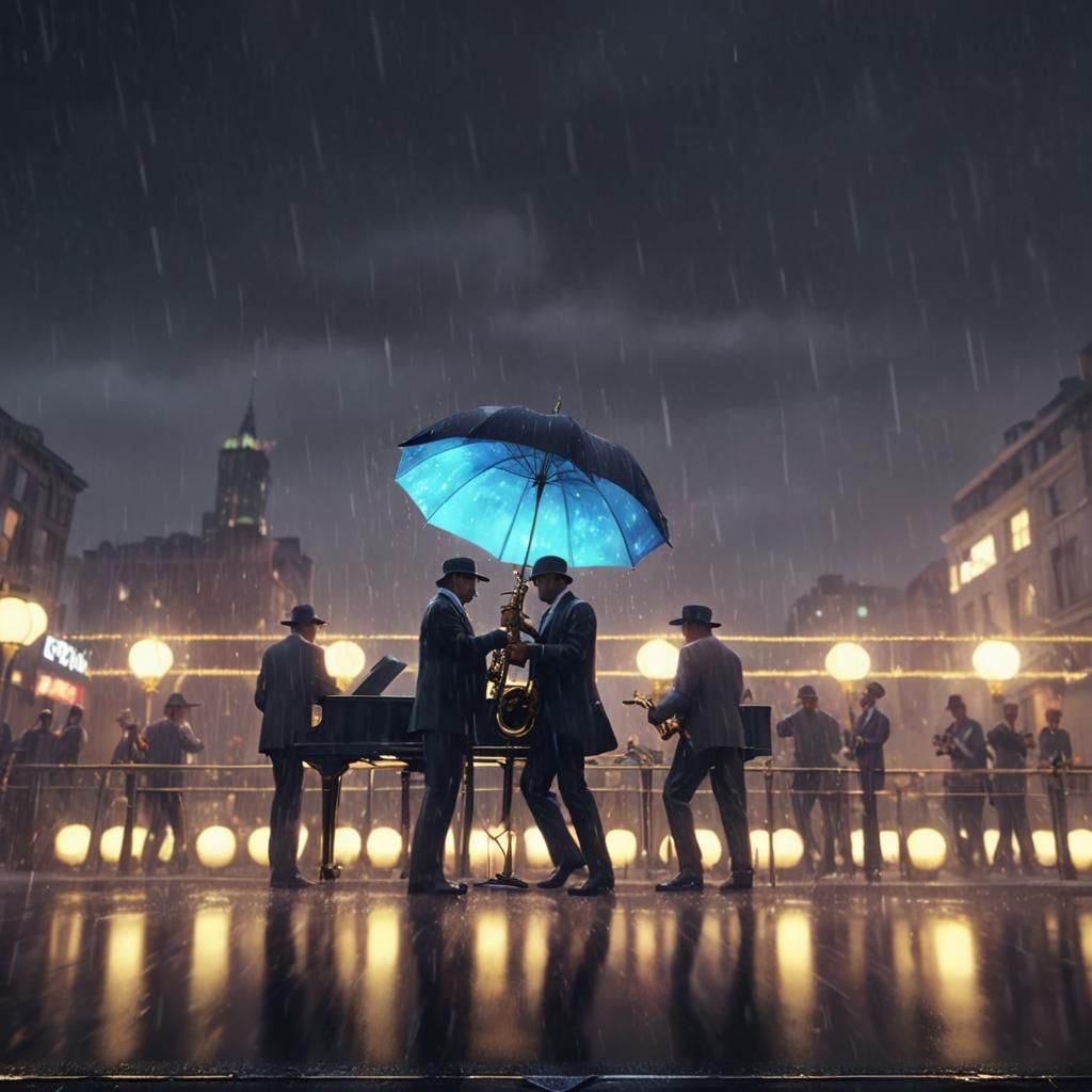 Fantastical Jazz Standard in Detailed Matte Painting