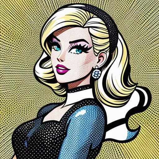 Barbie as Roy Lichtenstein Pop Art