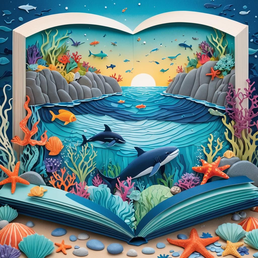 Whimsical 3D Ocean Scene Inspired by Graeme Base