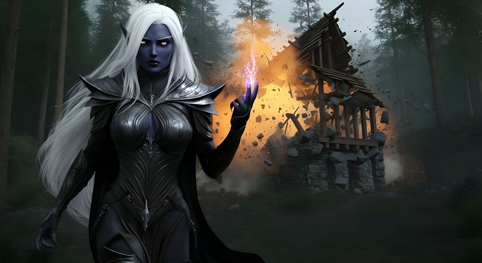 Drow casts pow!