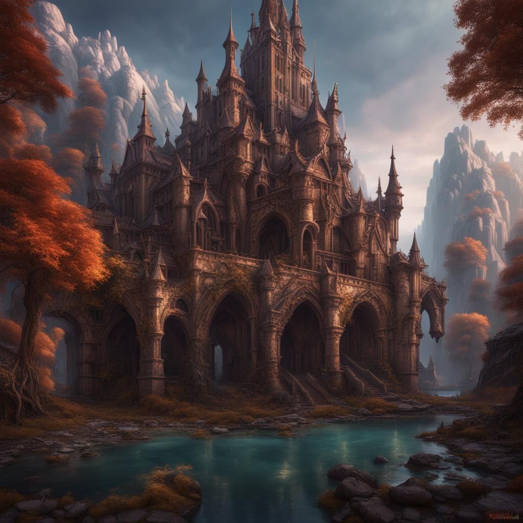 Fantastical Matte Painting with Intricate Details