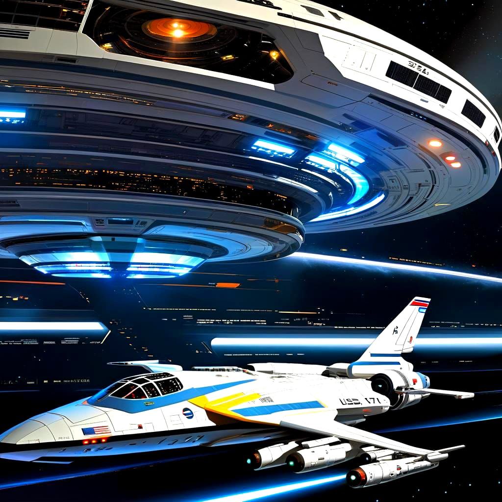 Nostalgic Line Drawing of the USS Enterprise NCC-1701