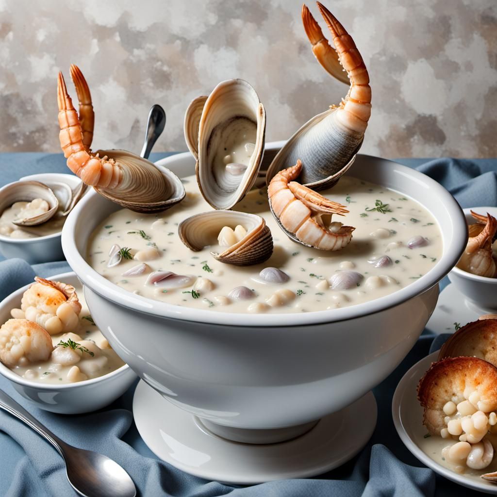 Clam Chowder with Jumping Clams: Abstract Art
