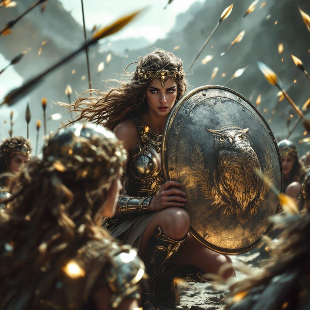 Athena's Shield: Protecting Warriors in Epic Battle