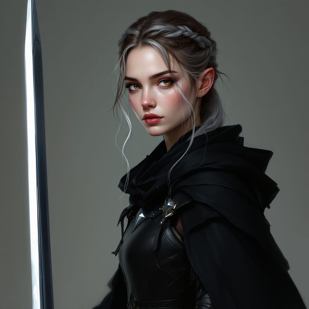 Violet Sorrengail as Dragon Rider in Fantasy Digital Paintin...