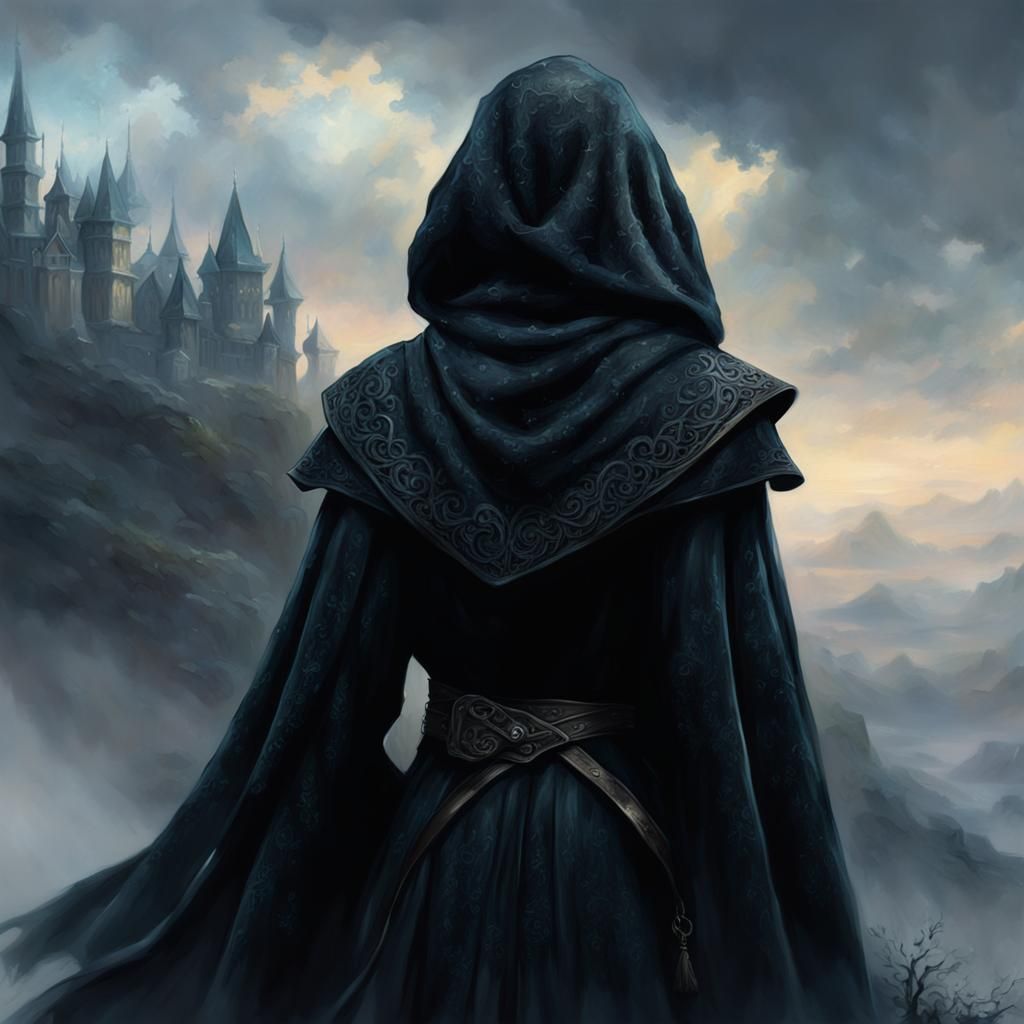 Epic Back Portrait of a DND Rogue