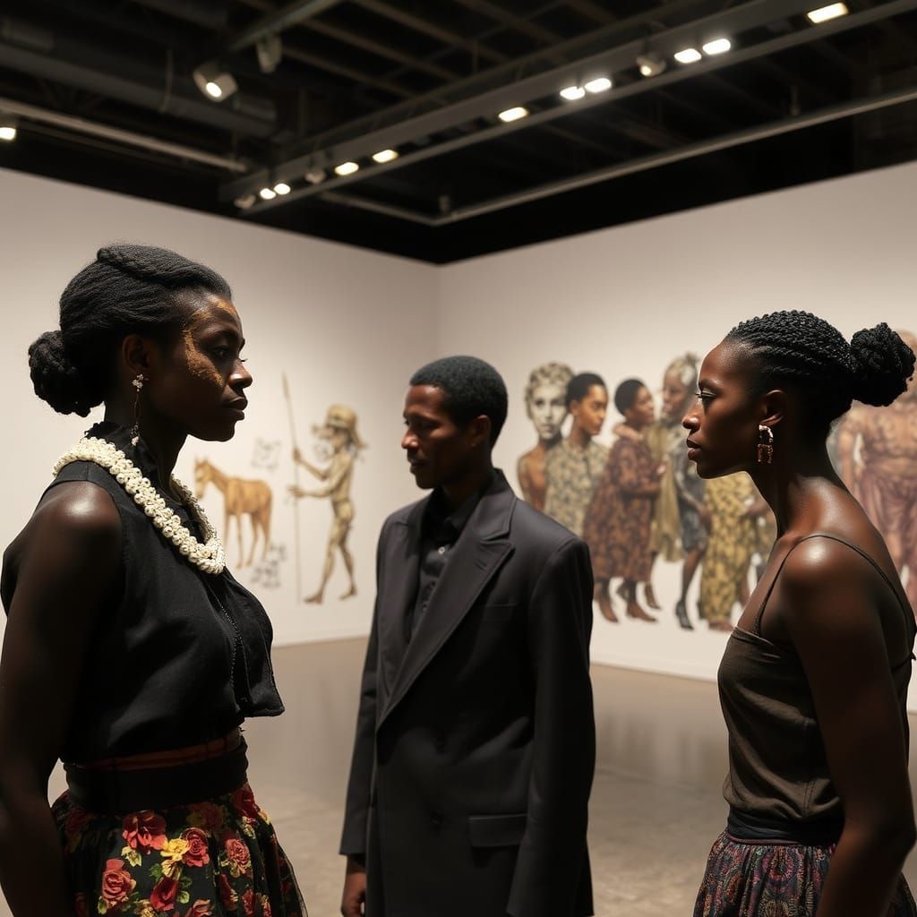 Abstract Collage Inspired by Contemporary Masters