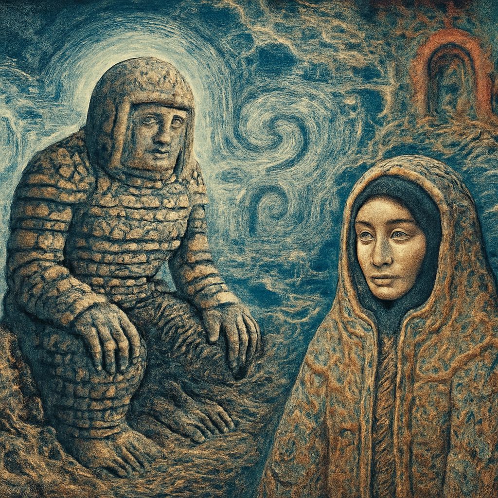 Jacquard Weave Ushabti Golem Inuk Otherworldly Environment