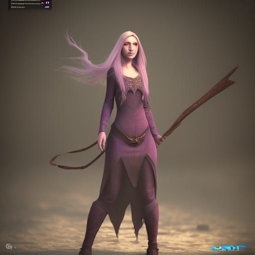 Enchanting Elf Arcanist in Hyper-Detailed 3D Art