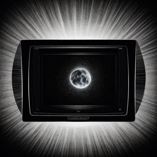 Television in Dark Room: Inkpen Illustration