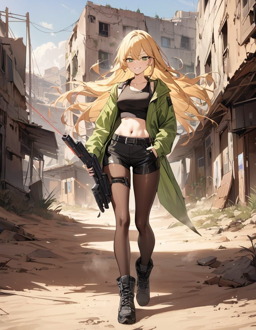 Futuristic Desert Warrior in a Smug Pose