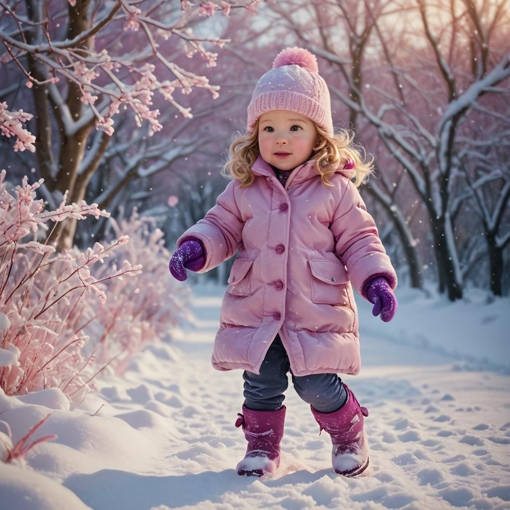 Pink Winter Wonderland: A Toddler's Snowy Day