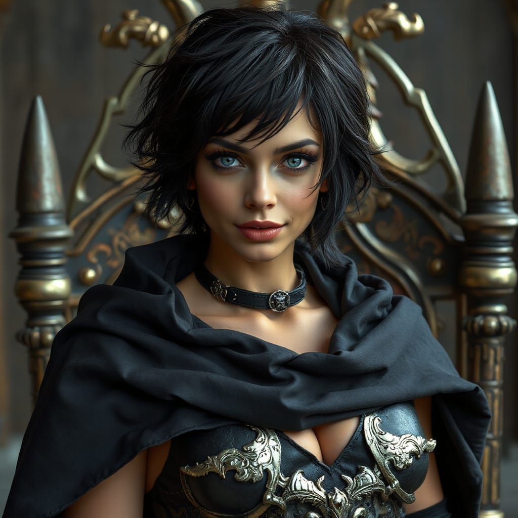 Goddess with Silver Eyes by Demon Throne